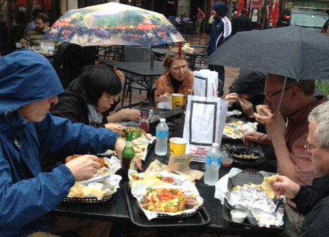 Photo: CMG delegates at lunch