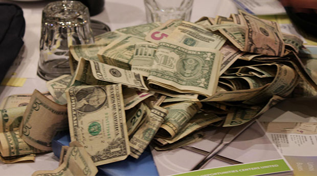 Photo: Cash donations